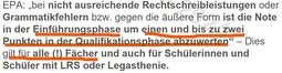 Vorschaubild Abzug von Punkten bei LRS