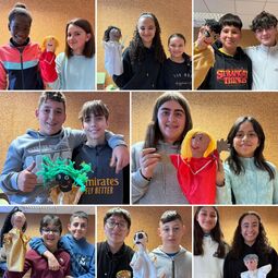 Vorschaubild Die Puppen sind fertig! Die Schüler sind mit ihrem Ergebnis zufrieden.