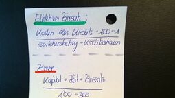 Vorschaubild Effektiver Zinssatz/ Zinsen