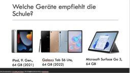 Vorschaubild Welche Geräte empfiehlt die Schule?